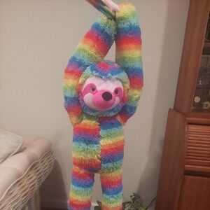 Cotton Candy Plush Hanging Sloth 45"
